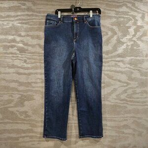 Gloria Vanderbilt SZ 14PS Amanda High Rise Straight Leg 5 Pocket Stretch Jeans